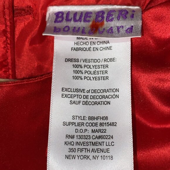 Blueberi Boulevard Girls Red  Sleeveless Formal Dress - Picture 2 of 9